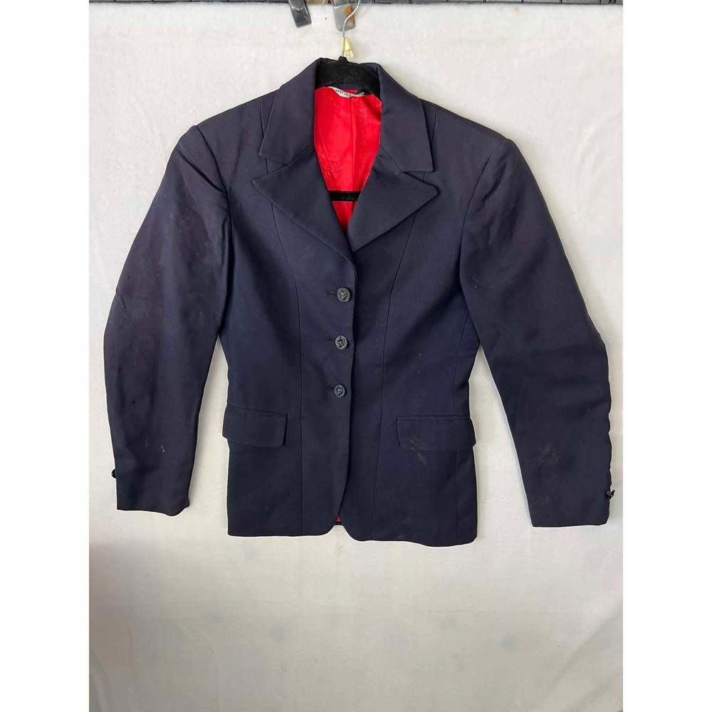 Pytchley Phillips & Piper Navy Wool Equestrian Hunt Coat Wolf Buttons England